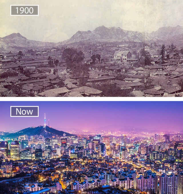 Loạt ảnh xưa và nay cho thấy sự thay đổi đáng kinh ngạc của những thành phố nổi tiếng nhất thế giới trong thế kỷ qua - Ảnh 2.