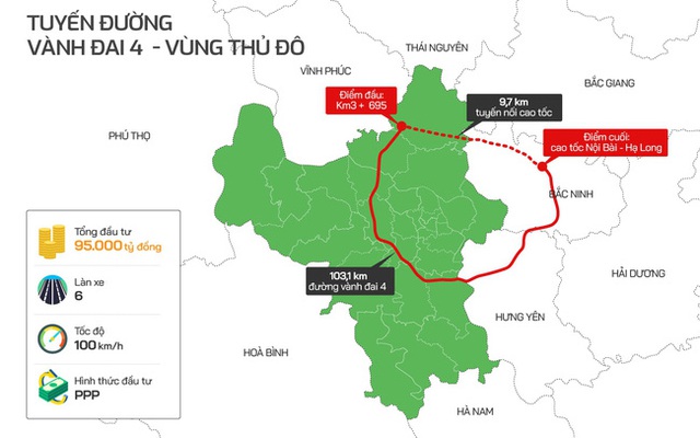 Xây dựng đường Vành đai 4 - Vùng Thủ đô Hà Nội trước 30/6/2023 - Ảnh 1.