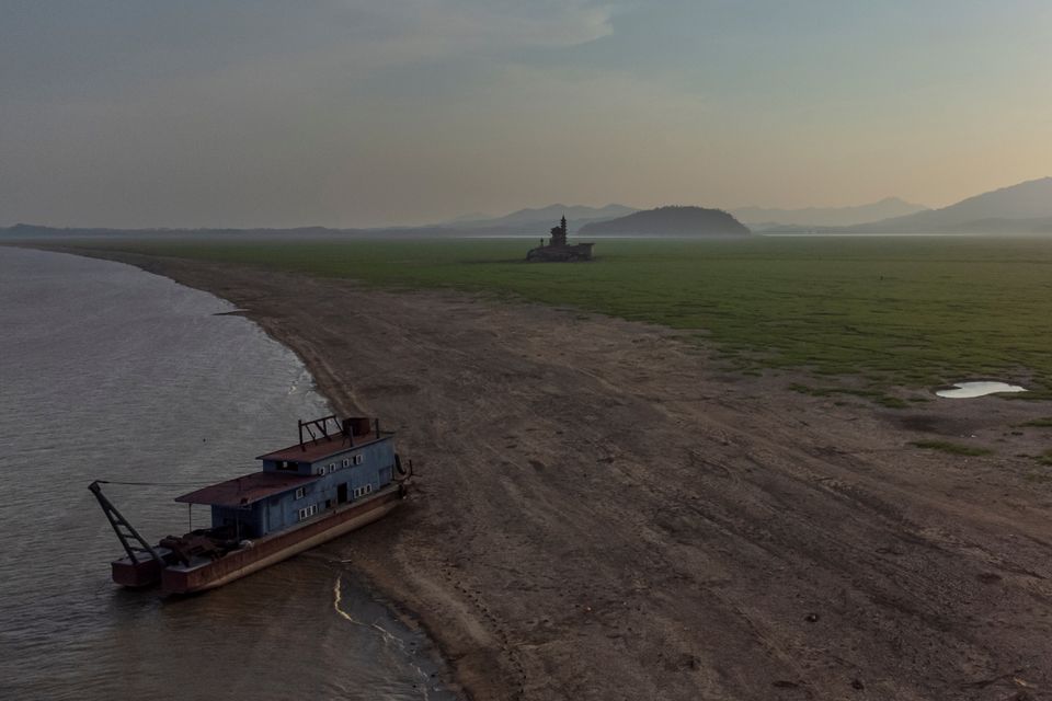 乾旱導致中國最大淡水湖乾涸，1000年曆史的島嶼已完全暴露——圖3。