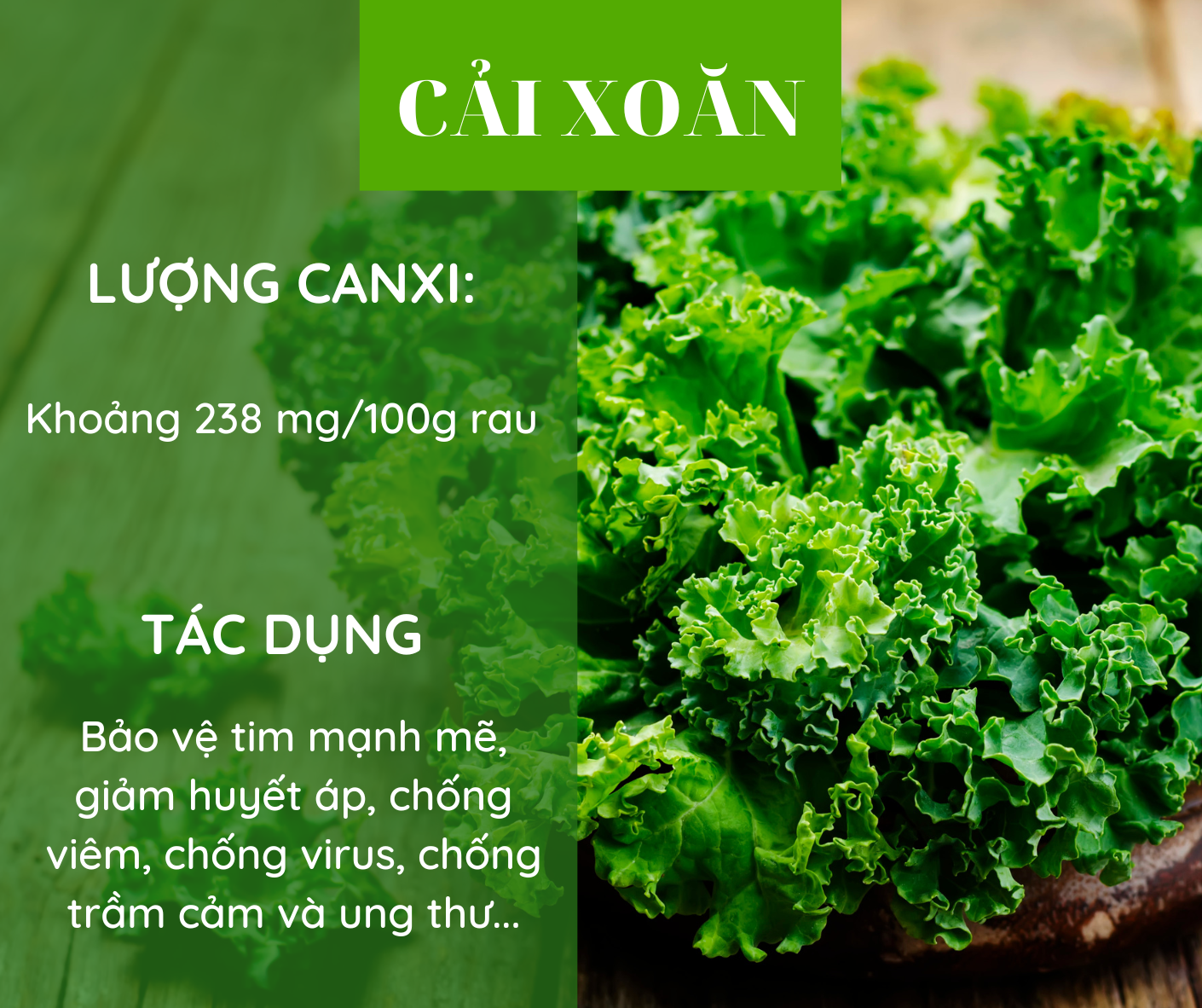 Các loại rau giàu canxi hơn sữa, bổ sung hàng ngày để phòng ngừa ...