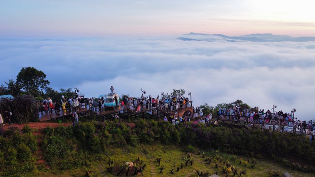 Da Lat morning 2/9: Crowded with tourists hunting the ravishing sea of ​​clouds - Photo 7.
