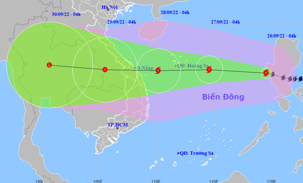 Bão Noru vào Biển Đông thành bão số 4 giật cấp 17 lao nhanh vào Đà Nẵng - Bình Định - Ảnh 1.