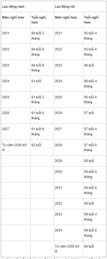 Lộ trình tăng tuổi nghỉ hưu của người lao động - Ảnh 1.
