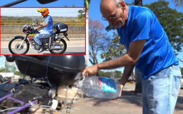 Giá xăng tăng cao, người đàn ông chế tạo chiếc mô tô chạy bằng nước