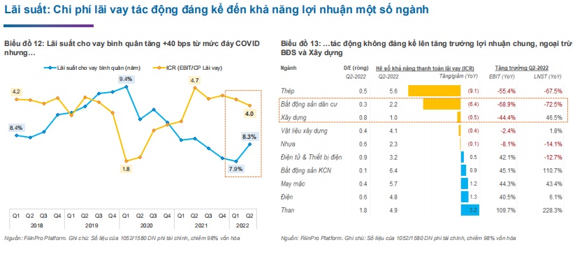 Chi phí lãi vay tác động lợi nhuận một số ngành nửa cuối 2022 - Ảnh 2. Chi phí lãi vay tác động lợi nhuận một số ngành nửa cuối 2022 - Ảnh 2.