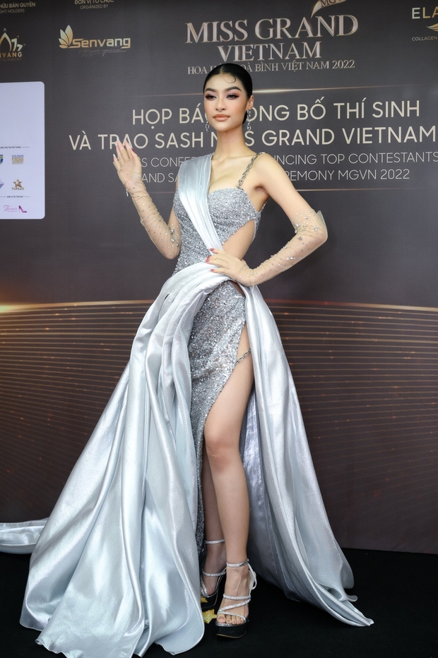 Thảm đỏ Miss Grand Vietnam 2022: Thùy Tiên nổi bật cùng các hoa hậu và dàn thí sinh - Ảnh 4.