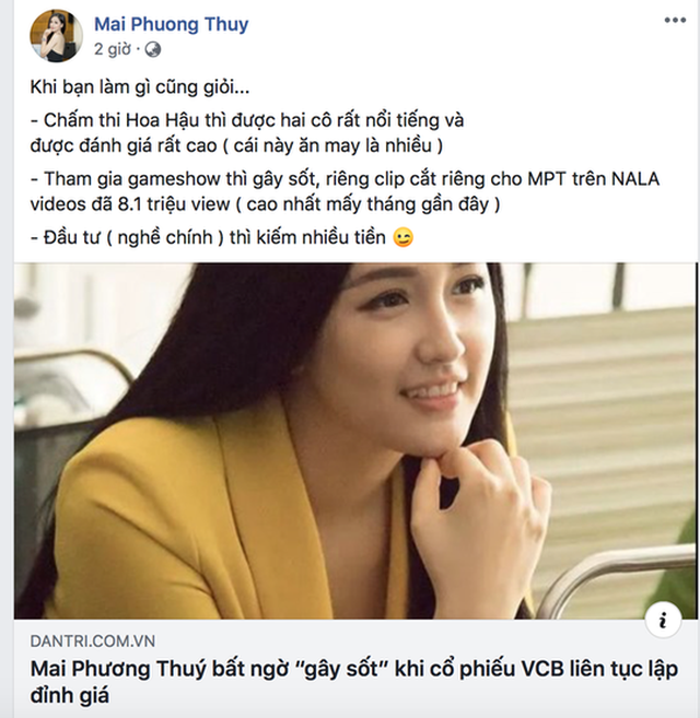 Hoa hậu Việt kinh doanh: Mai Phương Thuý trổ tài tiên tri chứng khoán, Ngọc Hân - Hương Giang - Thuỳ Linh - Thuỳ Tiên làm lãnh đạo ngành mỹ phẩm, thời trang, bất động sản... - Ảnh 1.