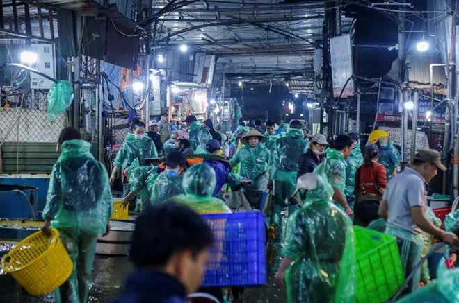 Chợ cá lớn nhất Hà Nội nhộn nhịp trước ngày đưa ông Công ông Táo về trời - Ảnh 1.