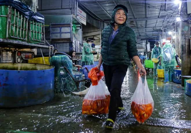 Chợ cá lớn nhất Hà Nội nhộn nhịp trước ngày đưa ông Công ông Táo về trời - Ảnh 10.