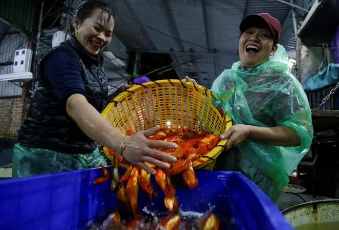 Chợ cá lớn nhất Hà Nội nhộn nhịp trước ngày đưa ông Công ông Táo về trời - Ảnh 6. Chợ cá lớn nhất Hà Nội nhộn nhịp trước ngày đưa ông Công ông Táo về trời - Ảnh 6.