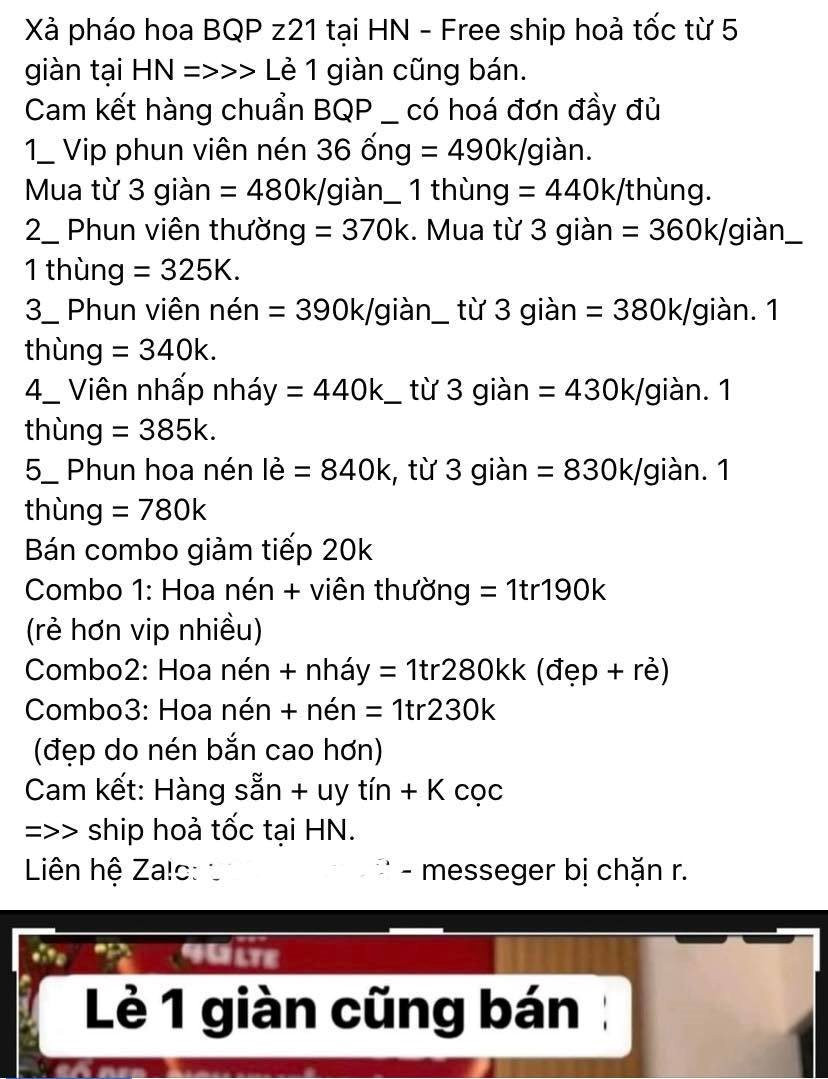 Qua mùa loạn giá, pháo hoa Z121 giảm giá mạnh, dân buôn đồng loạt hô bán xả lỗ chạy đua với Tết - Ảnh 2.