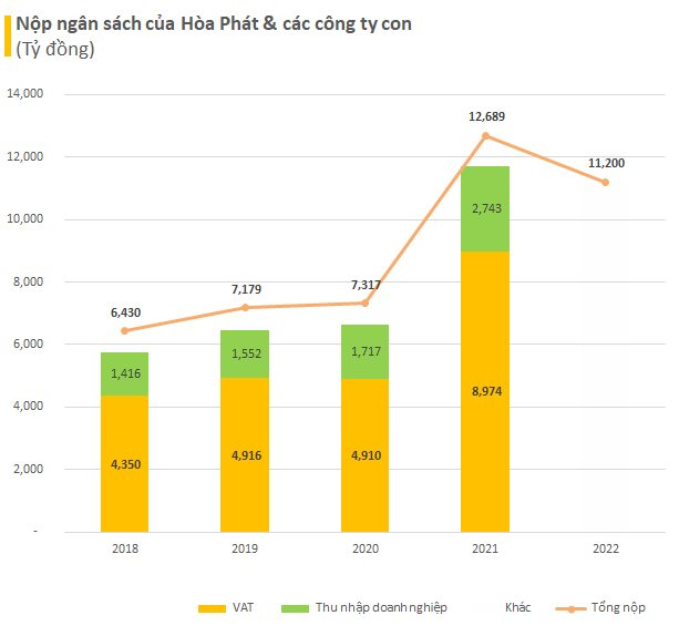 Hòa Phát nộp ngân sách 11.200 tỷ đồng năm 2022, những tỉnh nào hưởng lợi? - Ảnh 1.