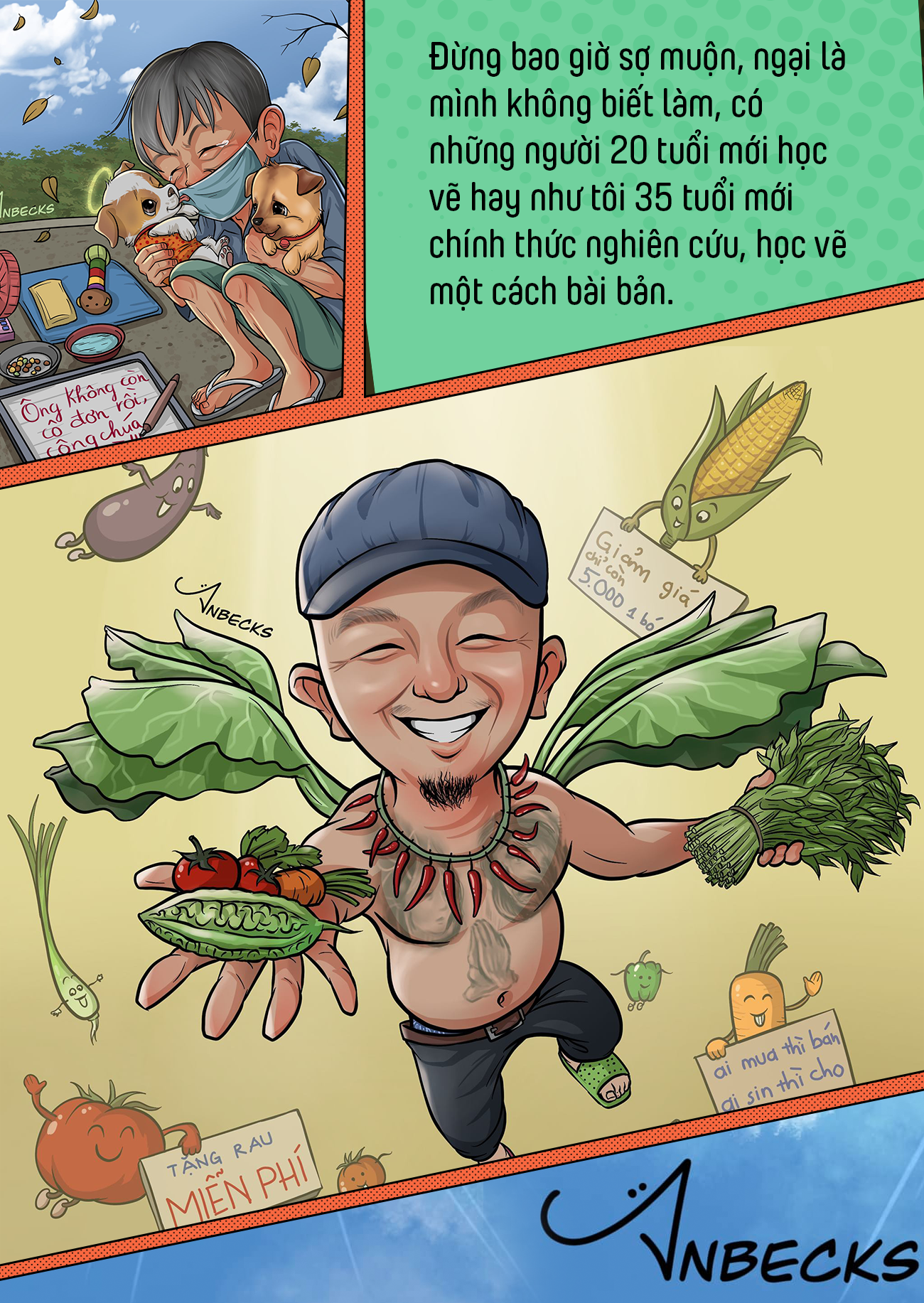  Họa sĩ vẽ tranh biếm họa hoạt hình Anbecks: ‘Làm lại’ ở tuổi 35, từ bỏ cuộc sống ổn định ở nước ngoài để trở về và bay bổng với hội họa  - Ảnh 9.