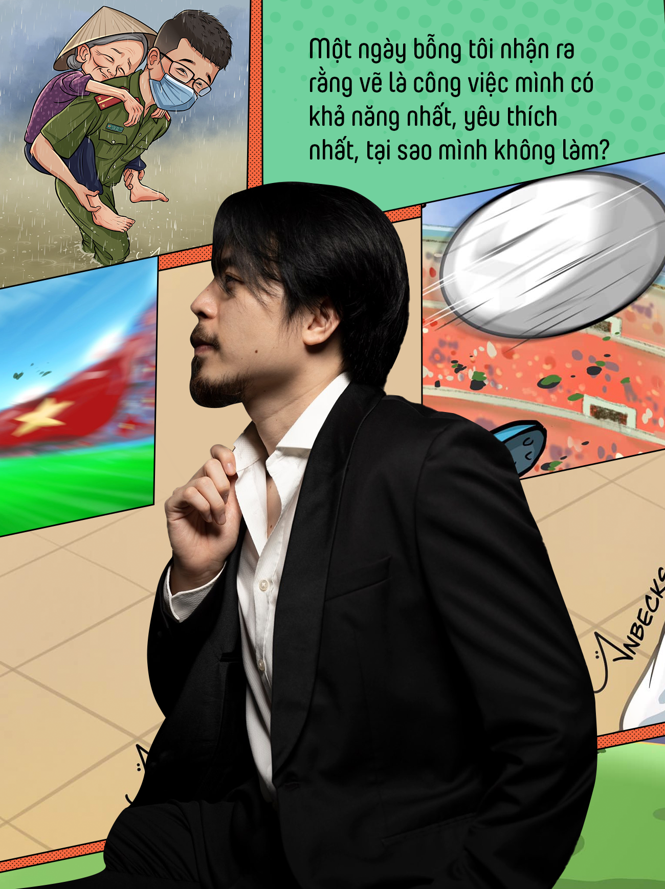  Họa sĩ vẽ tranh biếm họa hoạt hình Anbecks: ‘Làm lại’ ở tuổi 35, từ bỏ cuộc sống ổn định ở nước ngoài để trở về và bay bổng với hội họa  - Ảnh 3.