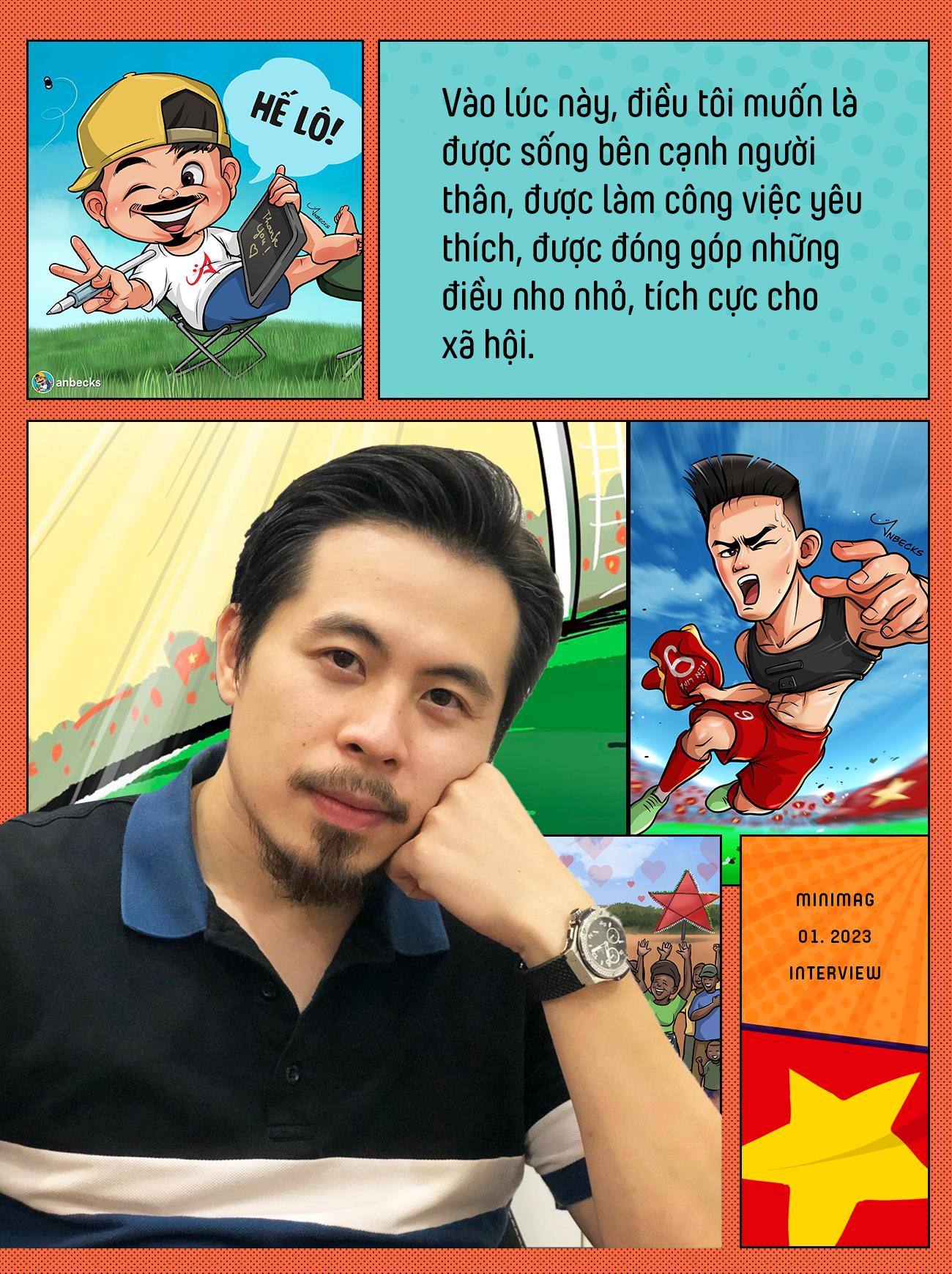  Họa sĩ vẽ tranh biếm họa hoạt hình Anbecks: ‘Làm lại’ ở tuổi 35, từ bỏ cuộc sống ổn định ở nước ngoài để trở về và bay bổng với hội họa  - Ảnh 2.