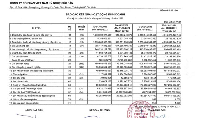 Vissan (VSN) lãi 173 tỷ đồng trước thuế năm 2022, hoàn thành kế hoạch lợi nhuận năm - Ảnh 1.