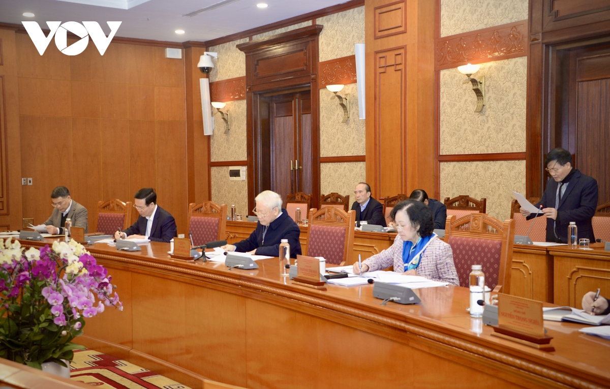 Ảnh: Tổng Bí thư chủ trì cuộc họp đánh giá tình hình tổ chức Tết Quý Mão 2023 - Ảnh 2.