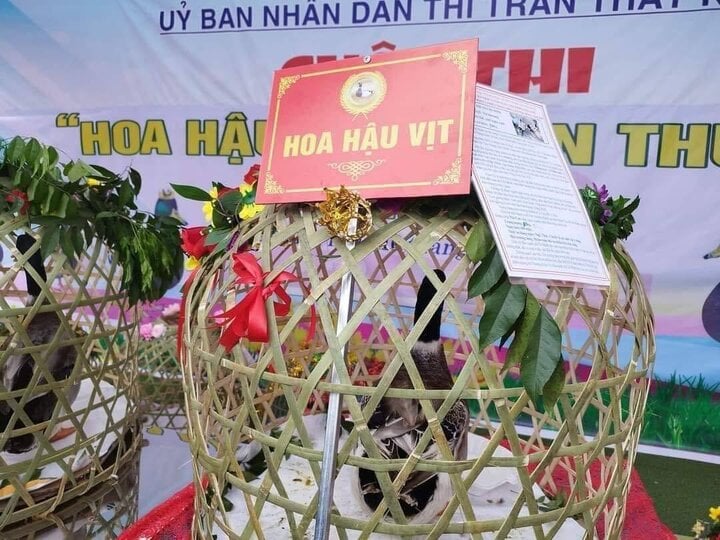 'Hoa hậu vịt' gây sốt ở Lạng Sơn, bán đấu giá 35 triệu đồng - Ảnh 1.
