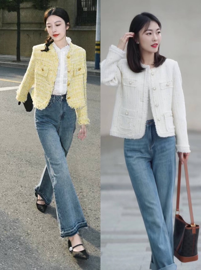 Blazer + jeans ống rộng: - Ảnh 11.