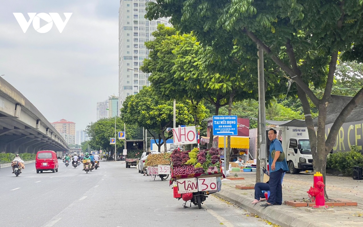 Xe tải bán hoa quả nghênh ngang trên đường phố Hà Nội, sao không ai dẹp? - Ảnh 17.