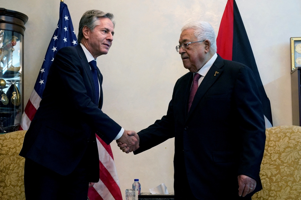 Ngoại trưởng Mỹ gặp Tổng thống Palestine tại Jordan - Ảnh 1.