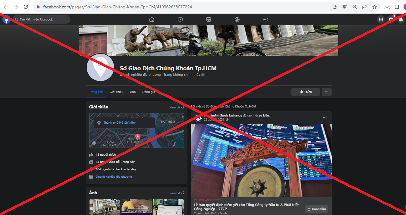 Phát hiện nhiều tài khoản facebook giả mạo Sở giao dịch Chứng khoán TPHCM - Ảnh 2.