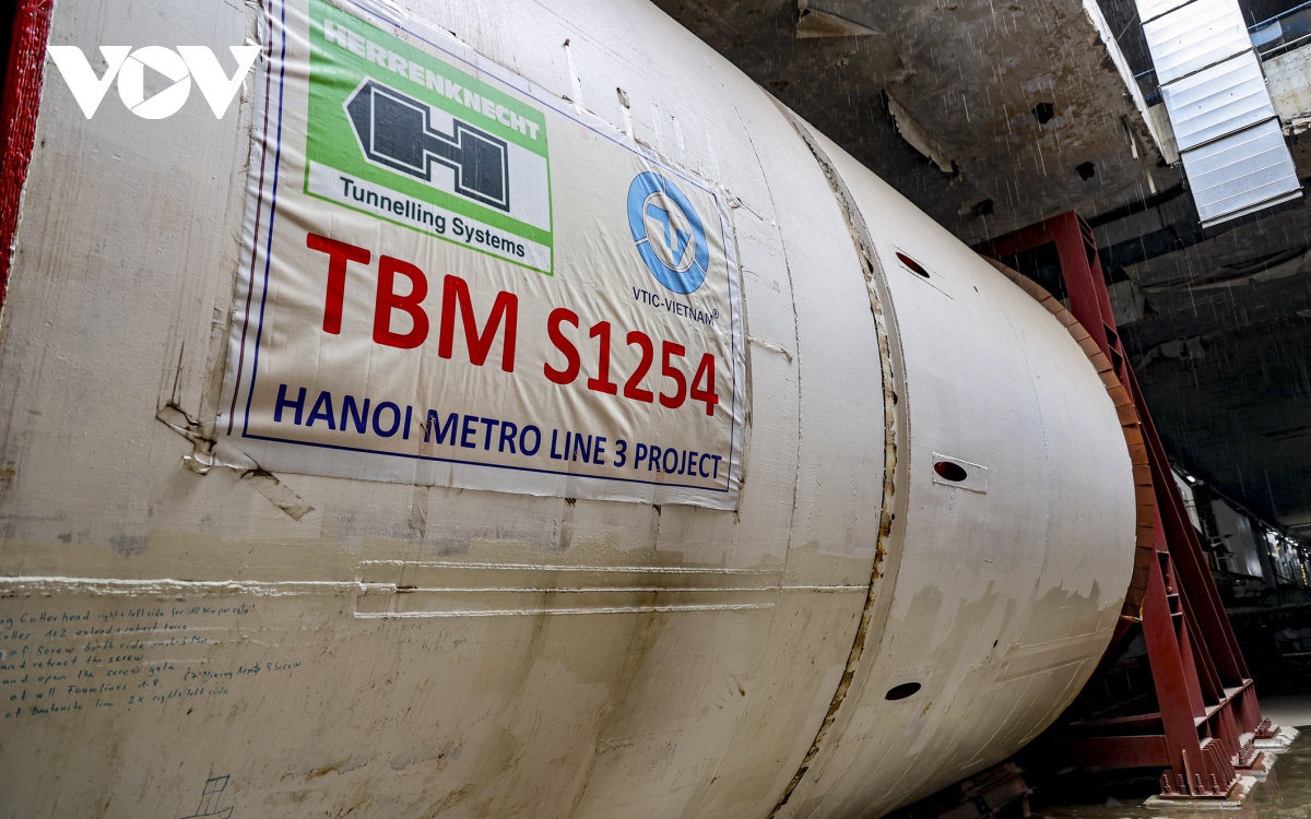 Robot đào hầm sẵn sàng khoan từ ga S9 tới ga S12 dự án Metro Nhổn - Ga Hà Nội - Ảnh 3.