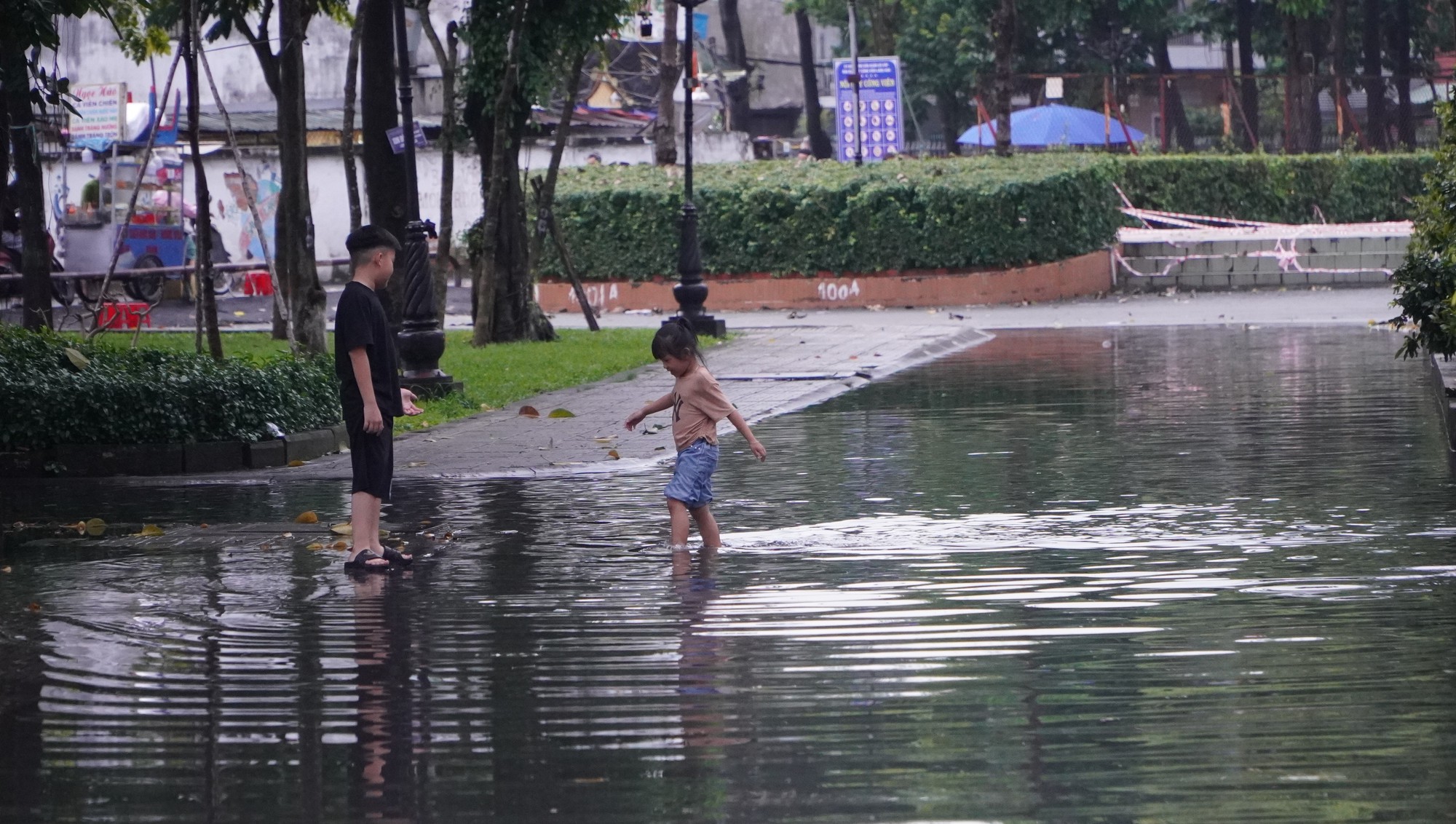 Chiều cuối tuần mưa lớn, TP HCM ngập nhiều nơi - Ảnh 7.