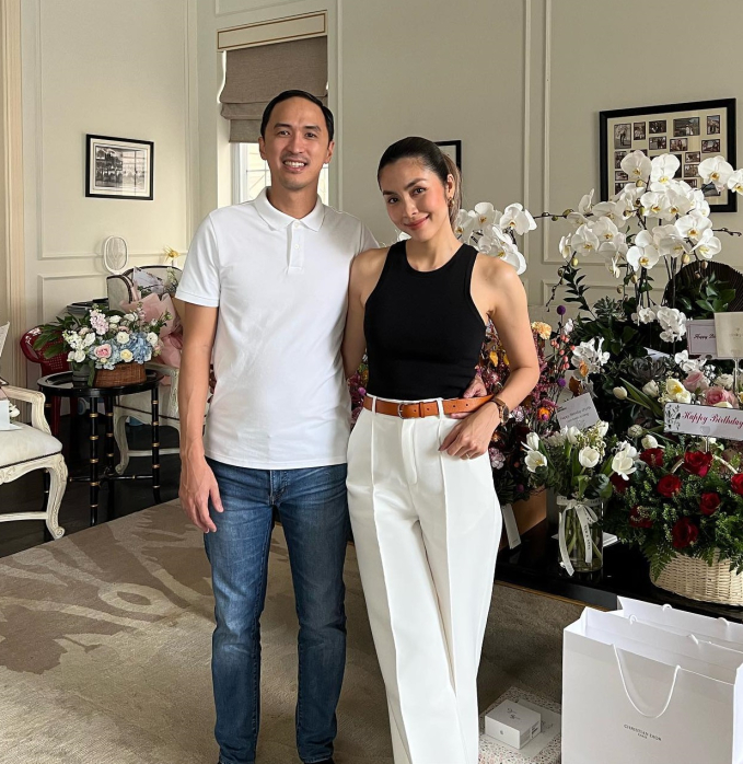 Thời trang cặp đôi sang xịn mịn của Tăng Thanh Hà và Louis Nguyễn - Ảnh 5.