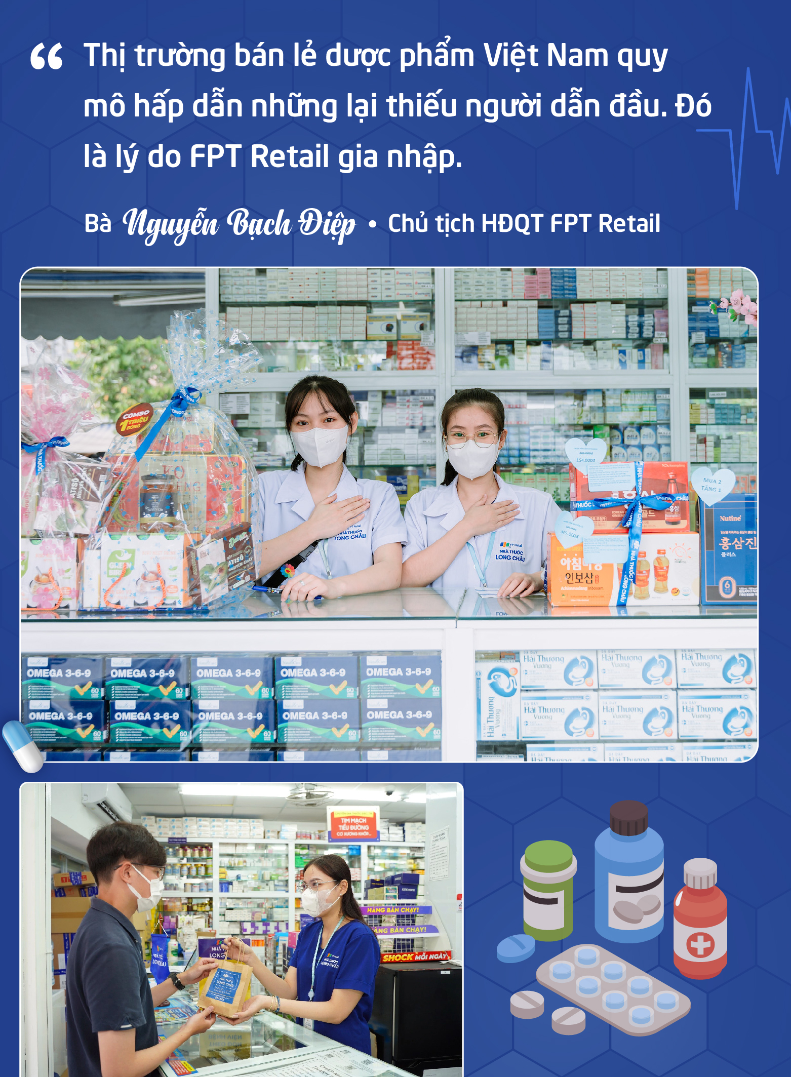 Chủ tịch FPT Retail Nguyễn Bạch Điệp: Áp lực của người đến sau trong ngành bán lẻ đã có lời giải với chuỗi nhà thuốc Long Châu - Ảnh 5. Chủ tịch FPT Retail Nguyễn Bạch Điệp: Áp lực của người đến sau trong ngành bán lẻ đã có lời giải với chuỗi nhà thuốc Long Châu - Ảnh 5.