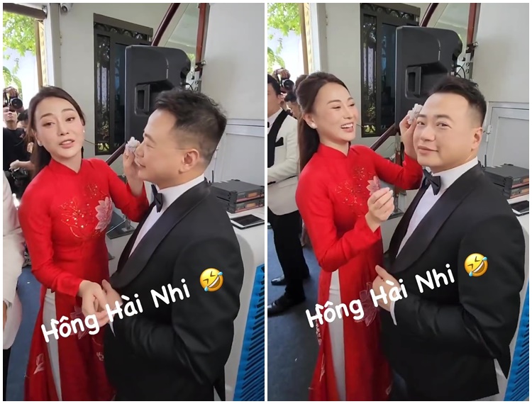 Shark Bình và Phương Oanh lọt ống kính &quot;team qua đường&quot; khi đi ăn cưới, lộ hành động ngọt ngào như hồi mới yêu- Ảnh 6.