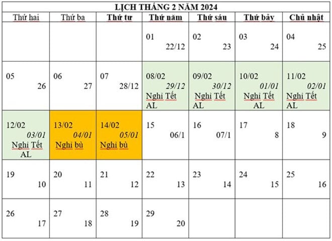 Chốt lịch nghỉ Tết Nguyên đán, lễ Quốc khánh 2024 chính thức với người lao động - Ảnh 1.