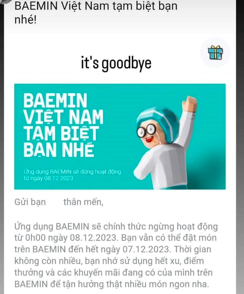 Baemin dừng hoạt động tại thị trường Việt Nam - Ảnh 2.
