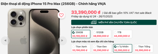 Đây là mức giá rẻ kỷ lục của iPhone 15 Pro Max tại Việt Nam: &quot;Rẻ hơn cả các loại rẻ&quot; - Ảnh 2.