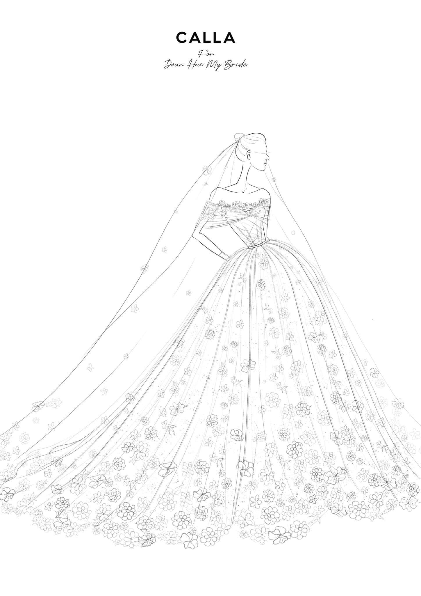 Cận cảnh bộ váy cưới đậm nét Hoàng gia của cô dâu Doãn Hải My, từng chi tiết thêu ren đều ẩn ý- Ảnh 13.