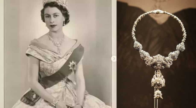 Điều ít biết về chiếc vòng cổ giá hơn 2.000 tỷ đồng cực quý giá Vương phi Kate từng đeo: Được cố nữ Vương Elizabeth II đích thân cho mượn - Ảnh 3.