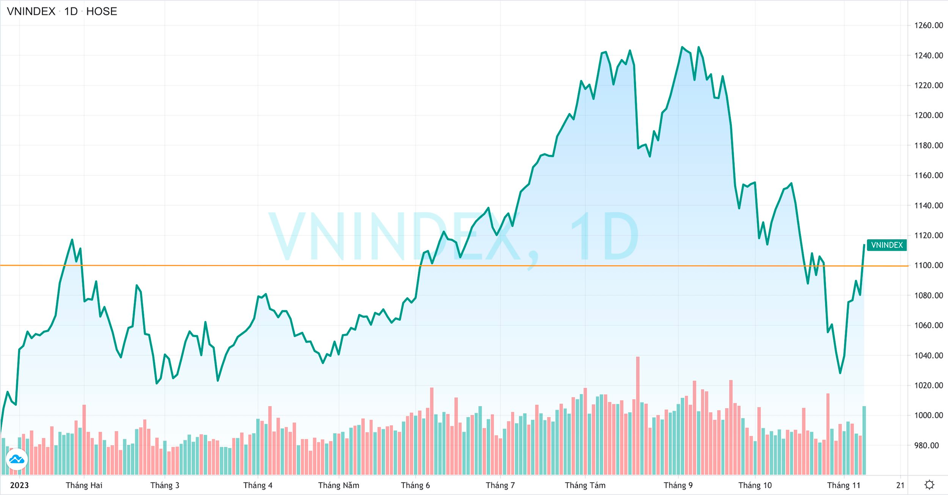 VN-Index vượt 1.100 điểm, nhà đầu tư chứng khoán lại vỡ oà sung sướng - Ảnh 1.