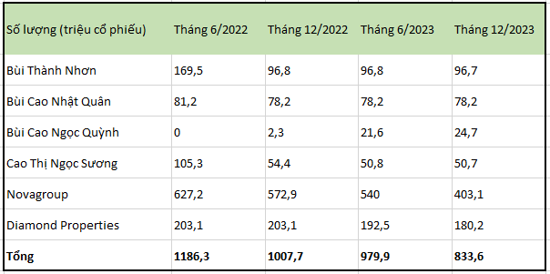 Thị giá tăng 71% từ đáy, hàng trăm triệu cổ phiếu NVL vẫn 'tuột khỏi tay' cổ đông lớn nhất của Novaland suốt một năm qua - Ảnh 2.