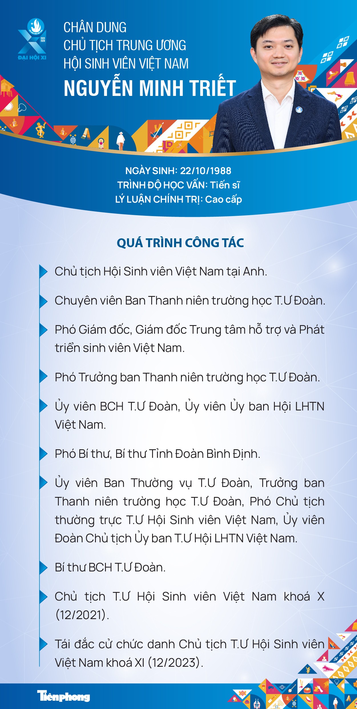 Chân dung Chủ tịch T.Ư Hội Sinh viên Việt Nam Nguyễn Minh Triết - Ảnh 1.