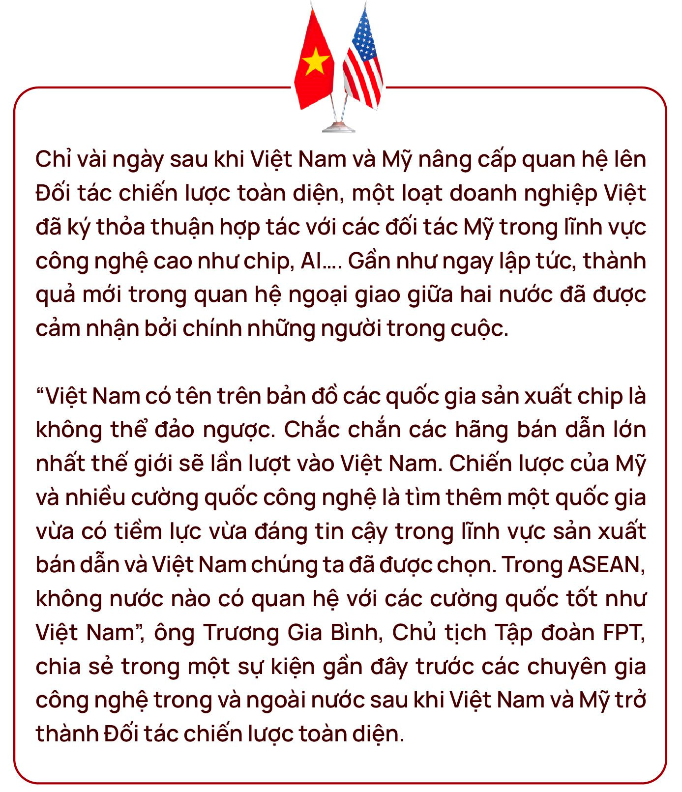 Khi lòng tin chiến lược mang về những trái ngọt: “Việt Nam có tên trên bản đồ sản xuất chip toàn cầu là không thể đảo ngược” - Ảnh 1.