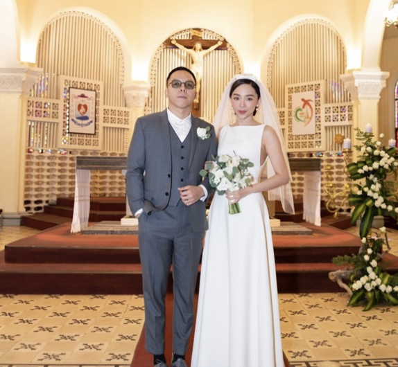 Váy cưới lụa phi trơn đơn giản phong cách Hàn quốc 2021