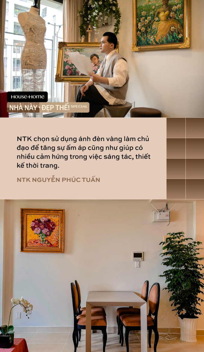 Bên trong căn hộ 5 tỷ của NTK Nguyễn Phúc Tuấn: Đồ decor xách tay từ Pháp, không gian hệt như triển lãm với toàn tranh tự vẽ - Ảnh 5.