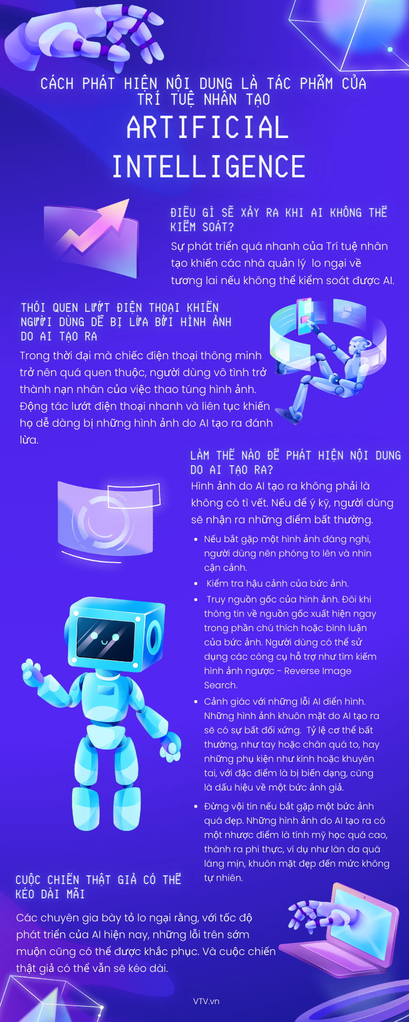 [INFOGRAPHIC] Cách phát hiện nội dung do AI tạo ra - Ảnh 1.