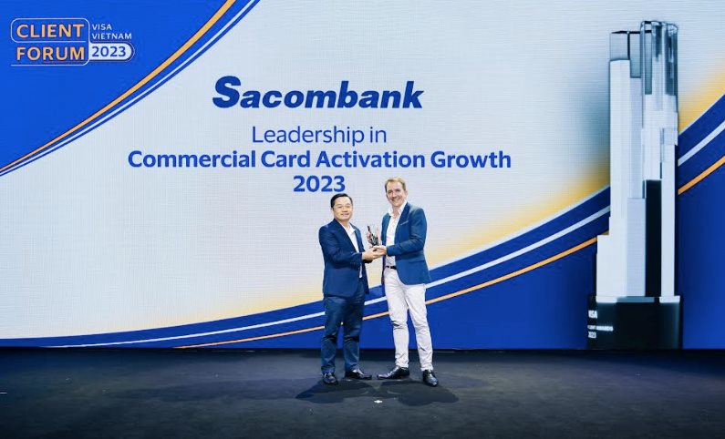Sacombank tiếp tục là ngân hàng dẫn đầu về doanh số thanh toán thẻ Visa tại Việt Nam - Ảnh 1.