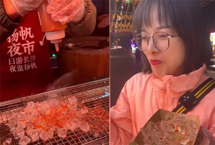 Món đá lạnh nướng trở thành món ăn đường phố 'hot' nhất Trung Quốc - Ảnh 2.