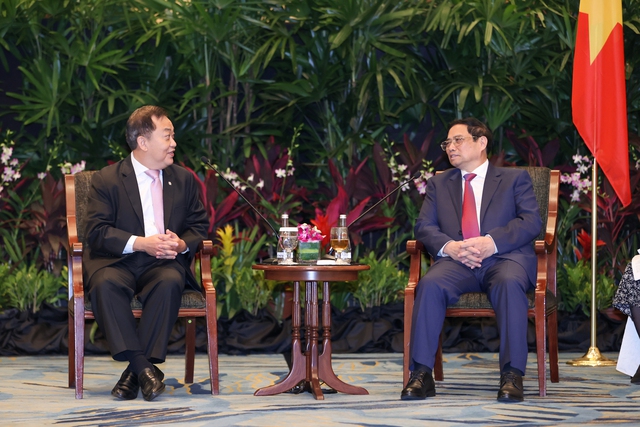 Thủ tướng tiếp lãnh đạo các tập đoàn lớn của Singapore - Ảnh 1.