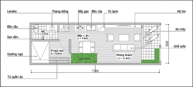 Tư vấn thiết kế nhà cấp 4 rộng 40m2 cho đôi vợ chồng mới cưới - Ảnh 1.