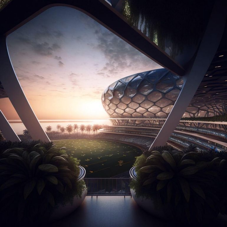 Công trình không tưởng có thể xuất hiện tại World Cup 2026: SVĐ nổi xây dựng bằng vật liệu tái chế, di chuyển hoàn toàn bằng năng lượng tái tạo - Ảnh 4.
