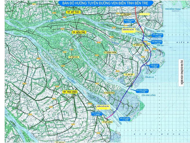 “Rót” hơn 28.000 tỷ đồng làm đường ven biển Bến Tre - Ảnh 1.