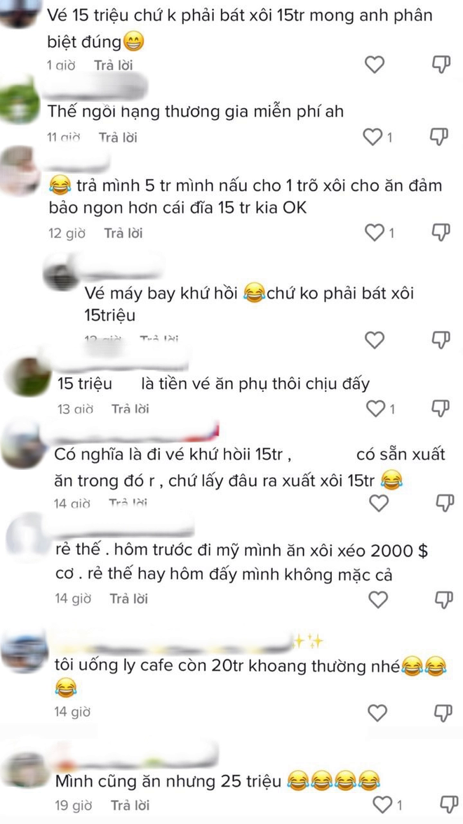 Review bát xôi ngô 15 triệu đồng trên máy bay, TikToker bị cộng đồng mạng chê bai dữ dội vì làm màu quá - Ảnh 4. Review bát xôi ngô 15 triệu đồng trên máy bay, TikToker bị cộng đồng mạng chê bai dữ dội vì làm màu quá - Ảnh 4.